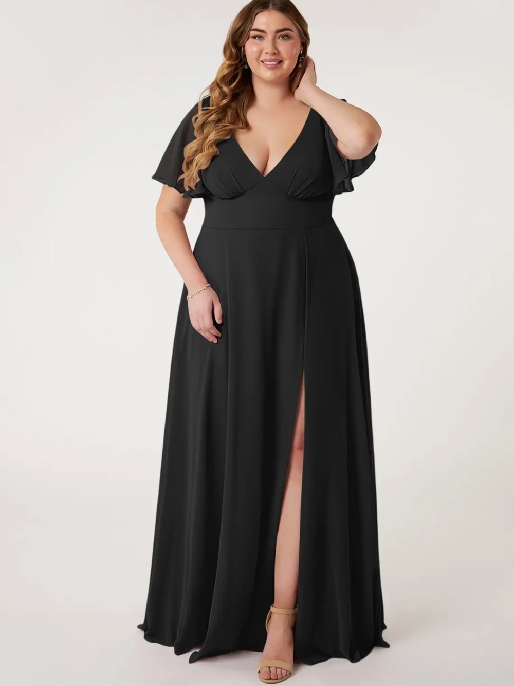 Plus Size Wedding Guest Dress With Sleeves